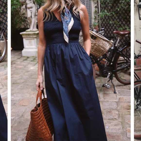 NWOT Marea Cora Dress in Navy - Picture 2 of 9